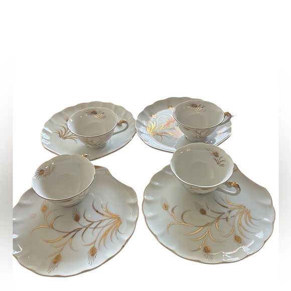 Cup and snack plates by Lefton China - Picture 2 of 5